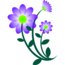 download Blue Flower Motif clipart image with 45 hue color