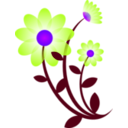 download Blue Flower Motif clipart image with 225 hue color