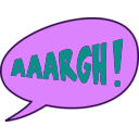 download Aaargh In Color clipart image with 180 hue color
