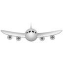download Airplane clipart image with 180 hue color
