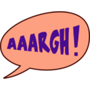 download Aaargh In Color clipart image with 270 hue color