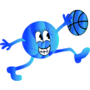 download Basketball clipart image with 180 hue color