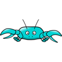 download Cartoon Crab clipart image with 180 hue color