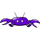 download Cartoon Crab clipart image with 270 hue color