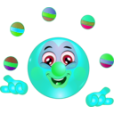 download Clown Smiley Emoticon clipart image with 135 hue color