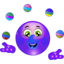 download Clown Smiley Emoticon clipart image with 225 hue color