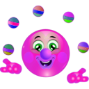 download Clown Smiley Emoticon clipart image with 270 hue color