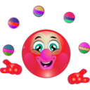 download Clown Smiley Emoticon clipart image with 315 hue color