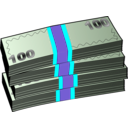 download Money clipart image with 180 hue color