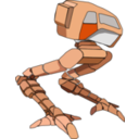 download Robot Walker clipart image with 180 hue color