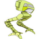 download Robot Walker clipart image with 225 hue color