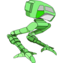 download Robot Walker clipart image with 270 hue color