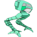 download Robot Walker clipart image with 315 hue color