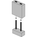 download 2 Pin Jumper clipart image with 45 hue color