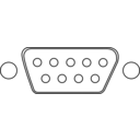 download Serial Connector Db 9 Rs 232 clipart image with 270 hue color