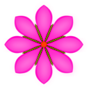 download Red Flower clipart image with 315 hue color