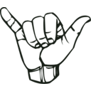 download Sign Language Y Hang Loose clipart image with 90 hue color