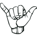 download Sign Language Y Hang Loose clipart image with 135 hue color