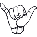 download Sign Language Y Hang Loose clipart image with 225 hue color