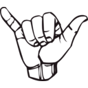 download Sign Language Y Hang Loose clipart image with 315 hue color