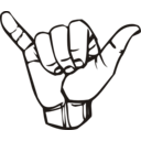 download Sign Language Y Hang Loose clipart image with 0 hue color