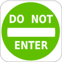 download Do Not Enter Sign clipart image with 90 hue color