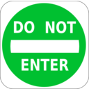 download Do Not Enter Sign clipart image with 135 hue color