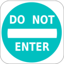 download Do Not Enter Sign clipart image with 180 hue color