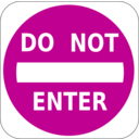 download Do Not Enter Sign clipart image with 315 hue color