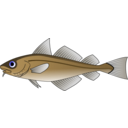 download Codfish clipart image with 180 hue color