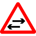 Roadsign Two Way Crosses