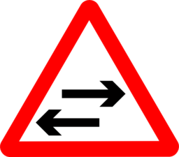 Roadsign Two Way Crosses