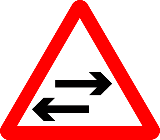 Roadsign Two Way Crosses