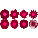 download Strange Flowers clipart image with 45 hue color