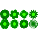 download Strange Flowers clipart image with 180 hue color