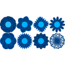 download Strange Flowers clipart image with 270 hue color