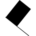 download Black Flag clipart image with 180 hue color