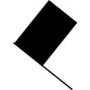 download Black Flag clipart image with 270 hue color