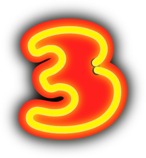 Neon Numerals 3