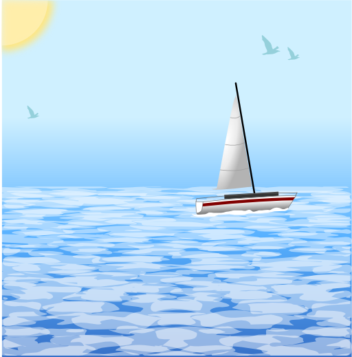 Sea Scene With Boat
