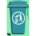 download Dog Trash Can clipart image with 90 hue color
