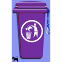 download Dog Trash Can clipart image with 180 hue color