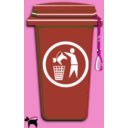 download Dog Trash Can clipart image with 270 hue color