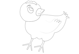 Chicken 001 Vector Coloring