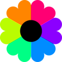 download Flower 7 Colors clipart image with 90 hue color