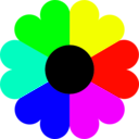 download Flower 7 Colors clipart image with 180 hue color