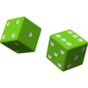 download Two Red Dice clipart image with 90 hue color