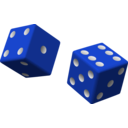 download Two Red Dice clipart image with 225 hue color