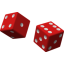 download Two Red Dice clipart image with 0 hue color