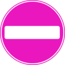 download Roadsign No Entry clipart image with 315 hue color
